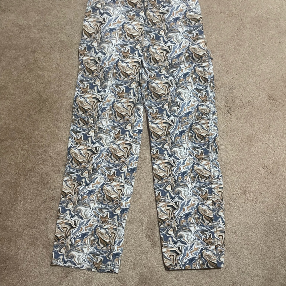 Forever21 baggy cargo denim pants